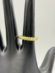 Bellezza Bronze 4mm Diamond-cut Band Stack Ring, Size 5