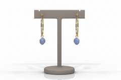 Connie Craig Carroll Jewelry Skylen Blue Opal Drop Hoop Earrings