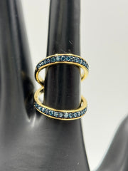 Colleen Lopez Sterling Silver 0.5ctw Blue Diamond Negative Space Ring, Size 6
