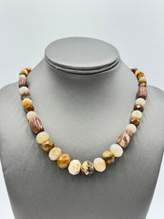 Jay King Sterling Silver Jasper & Opal Beaded Necklace 18” | Artisan Southwestern Design