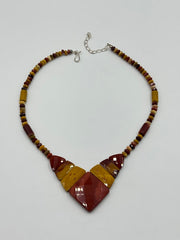 Jay King Sterling Silver Multicolor Mookaite Beaded Bib Necklace 18”