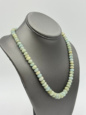 Jay King Sterling Silver Beryl Faceted Graduated Beaded Necklace, 18"