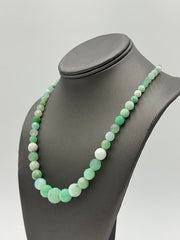 Jay King Sterling Silver Faceted Chrysoprase Beaded Necklace 18” | Artisan Southwestern Design