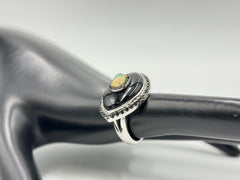 Rarities Sterling Silver Evil Eye Onyx, Opal & Spinel Ring, Size 5