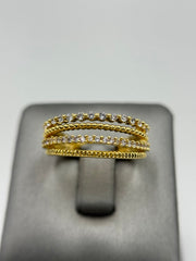 Baublebar Goldtone Eternity Stack Ring, Size 7