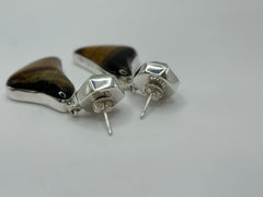 Jay King Sterling Silver Jasper & Chrysoprase Drop Earrings, 1-1/4"