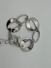 Elle Sterling Silver Open-work Station Bracelet, 8"; 6-3/4"Fit