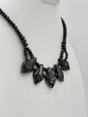 Jay King Sterling Silver Magnetite/Pyrite Beaded Station Necklace, 18"