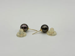 Imperial Pearls 14K Yellow Gold 7–8mm Cultured Tahitian Pearl Stud Earrings