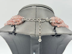 Jay King Sterling Silver Strawberry Quartz Multi-strand Beaded Necklace, 18"