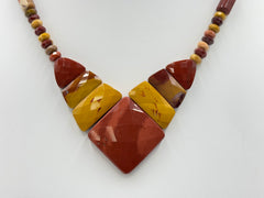 Jay King Sterling Silver Multicolor Mookaite Beaded Bib Necklace 18”
