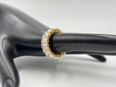 Absolute Sterling Silver Roseclad Oval-cut CZ Eternity Ring, Size 6