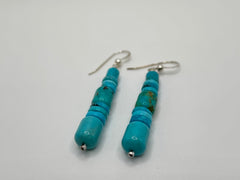 Jay King Sterling Silver Cloudy Mountain Turquoise Drop Earrings, 2"