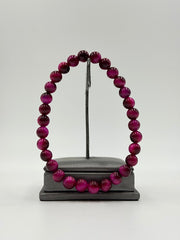 HSN Purple Tiger's Eye Beaded Bracelet, 6-3/4"