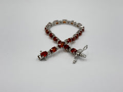 Paul Deasy Sterling Silver Citrine & White Topaz Tennis Bracelet, 8"