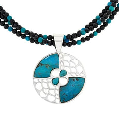 Jay King Sterling Silver Gallery Collection Andean Blue Turquoise Pendant & Necklace 20"
