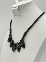 Jay King Sterling Silver Magnetite/Pyrite Beaded Station Necklace, 18"