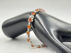 Paul Deasy Sterling Silver Citrine & White Topaz Tennis Bracelet, 8"