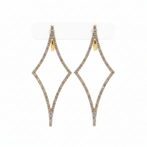 Argent by Paige Celia Marquise Drop GoldPlated Sterling Silver Earrings