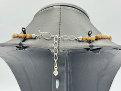 Jay King Sterling Silver Picture Jasper &  Lace Agate Beaded Station Necklace, 18"