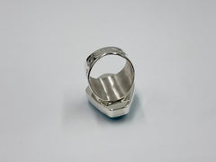 Jay King Sterling Silver Compress Turquoise Freeform Ring, Size 5