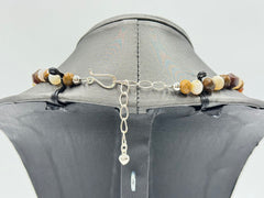 Jay King Sterling Silver Jasper & Opal Beaded Necklace 18” | Artisan Southwestern Design