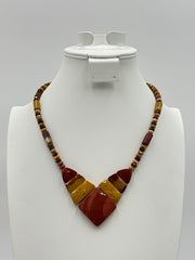 Jay King Sterling Silver Multicolor Mookaite Beaded Bib Necklace 18”