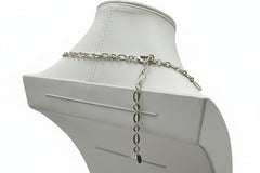 Herkimer Mines Sterling Silver Rose Quartz Double Station Necklace, 18"