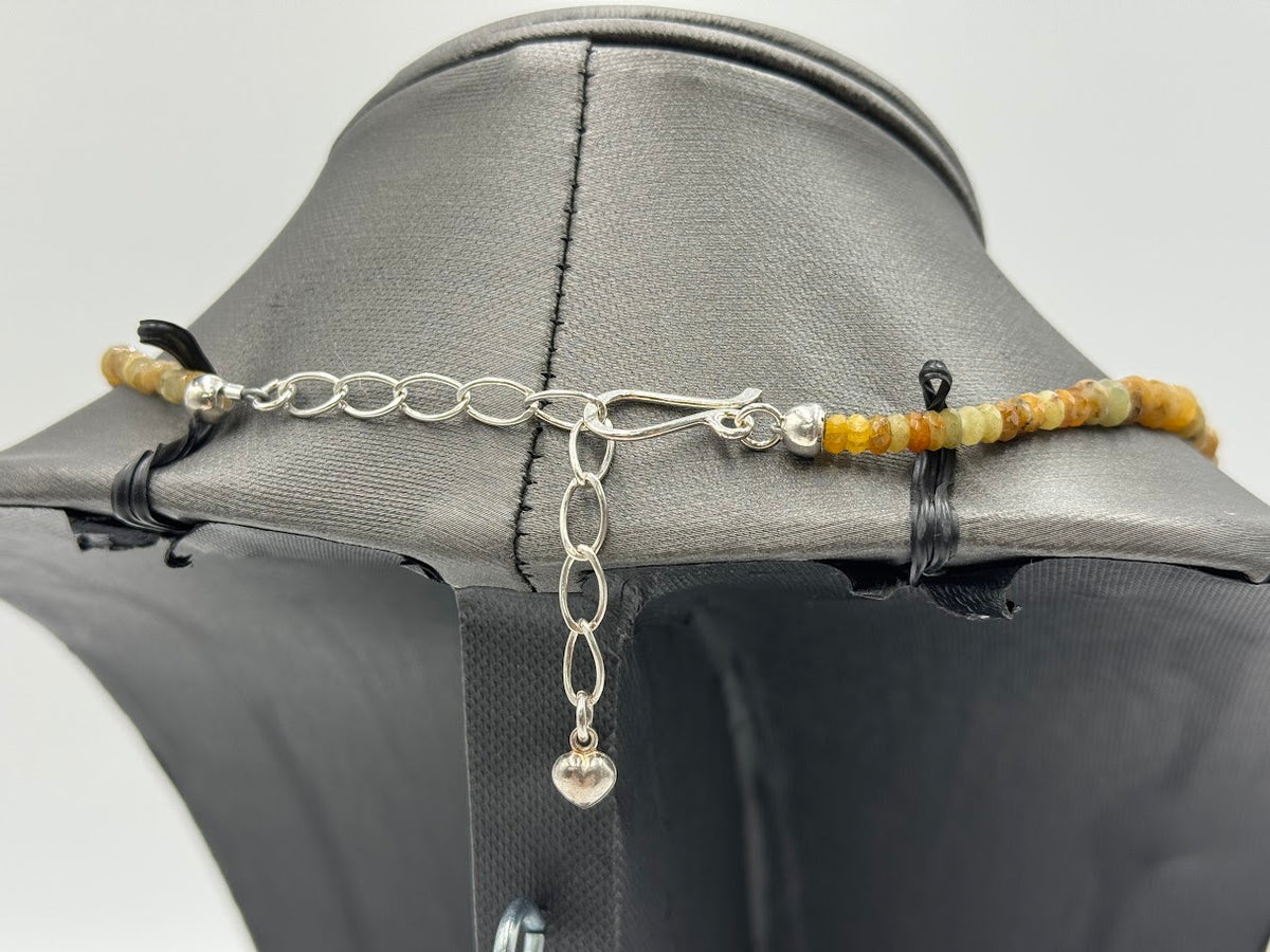 Jay King Sterling Silver Yellow Sapphire Bead Necklace 18"