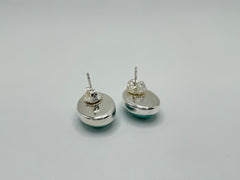 Jay King Sterling Silver #7 Yellow Turquoise Stud Earrings,