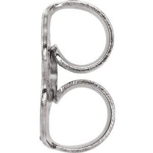 Rhodium Plated Sterling Silver 5.2mm Friction Butterfly Push Back for Stud Earring Post (1 Piece) Will Not Tarnish