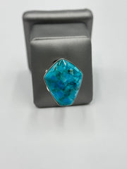 Jay King Sterling Silver Compress Turquoise Freeform Ring, Size 5