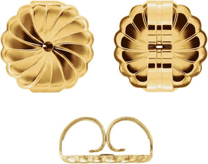 Duhaas 14K Yellow Gold Filled Jumbo Extra Large 9.4mm Friction Butterfly Push Back for Stud Earring Post | Packs of 1 Pair, 2 Pairs, 3 Pairs, 6 Pairs, 12 Pairs, 24 Pairs