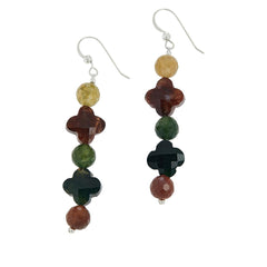 Jay King Sterling Silver Indian Chalcedony Sterling Silver Drop Earrings