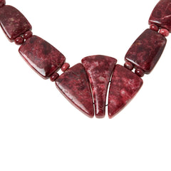 Jay King Sterling Silver Pink Thulite Statement Necklace, 16"