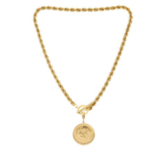 Bellezza Bronze Vatican City 100Lira Dove Coin Enhancer Pendant, 18"