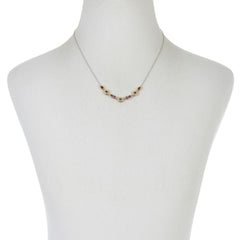 Gems By Michael Sterling Silver Multicolor Tourmaline Station Necklace, 18"