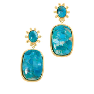 Connie Craig Carroll Jewelry Catalina Composite Turquoise Drop Earrings