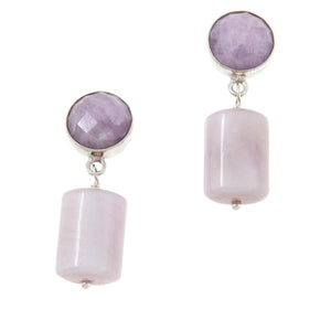 Jay King Sterling Silver Purple Kunzite Drop Earrings.