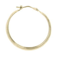 Bellezza Bronze Stardust Finish Hammered Hoop Earrings, 1-1/4"