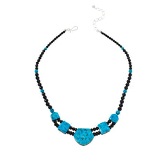 Jay King Sterling Silver Chilean Turquoise & Chalcedony Reversible Necklace,