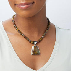 Jay King Sterling Silver Congolese Flower Pendant W/ Beaded Necklace, 18"