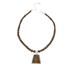 Jay King Sterling Silver Congolese Flower Pendant w/ Beaded Necklace, 18"