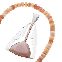 Jay King Sterling Silver Gallery Collection Bluefer Shell Pendant with Necklace, 18"