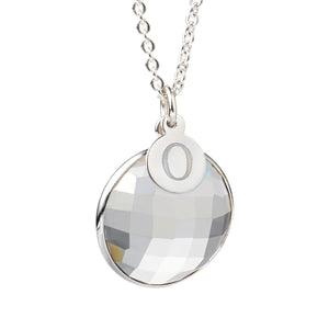 Herkimer Mines "Diamond" Quartz Initial "O" Drop Necklace, 18"