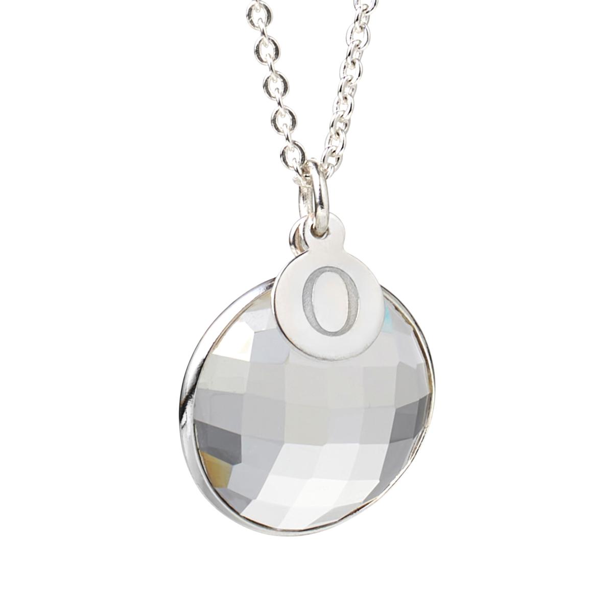 Herkimer Mines "Diamond" Quartz Initial "O" Drop Necklace, 18"