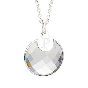 Herkimer Mines "Diamond" Quartz Initial "P" Drop Necklace, 18"