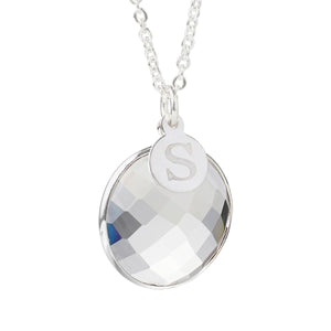 Herkimer Mines "Diamond" Quartz Initial "S" Drop Necklace, 18"