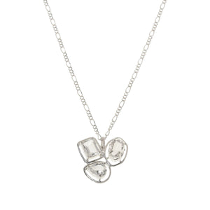 Herkimer Mines "Diamond" Quartz Multi-Cut Stone Drop Necklace, 17"