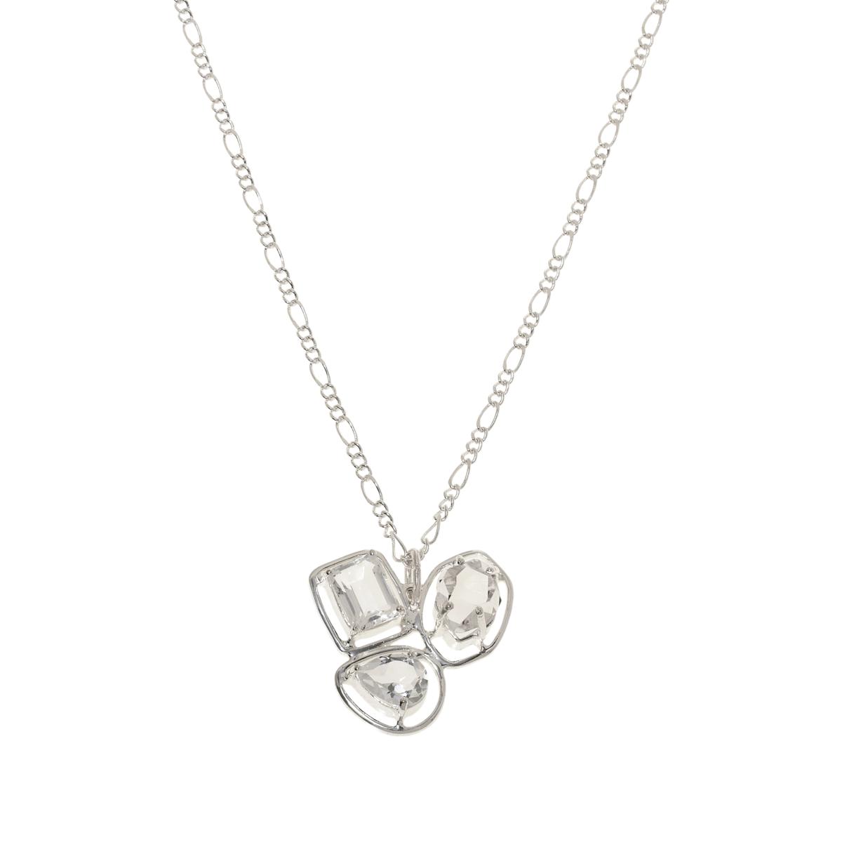 Herkimer Mines "Diamond" Quartz Multi-Cut Stone Drop Necklace, 17"